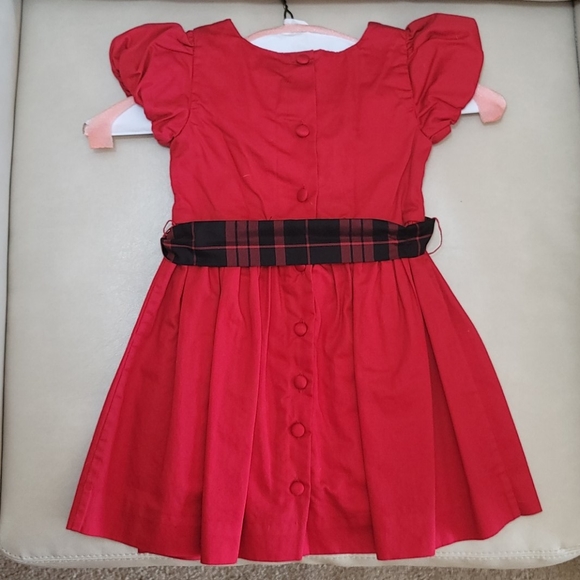 Ralph LaurenBaby Girl's Red Dress Plaid Bow